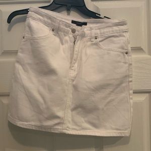Forever 21 White Jean skirt